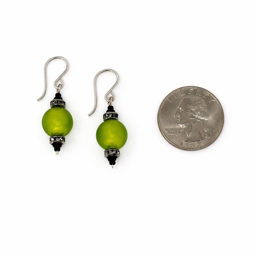 Sterling Silver Venetian Glass & Swarovski Crystal Earrings | Artisan Studio - Picture 3 of 4